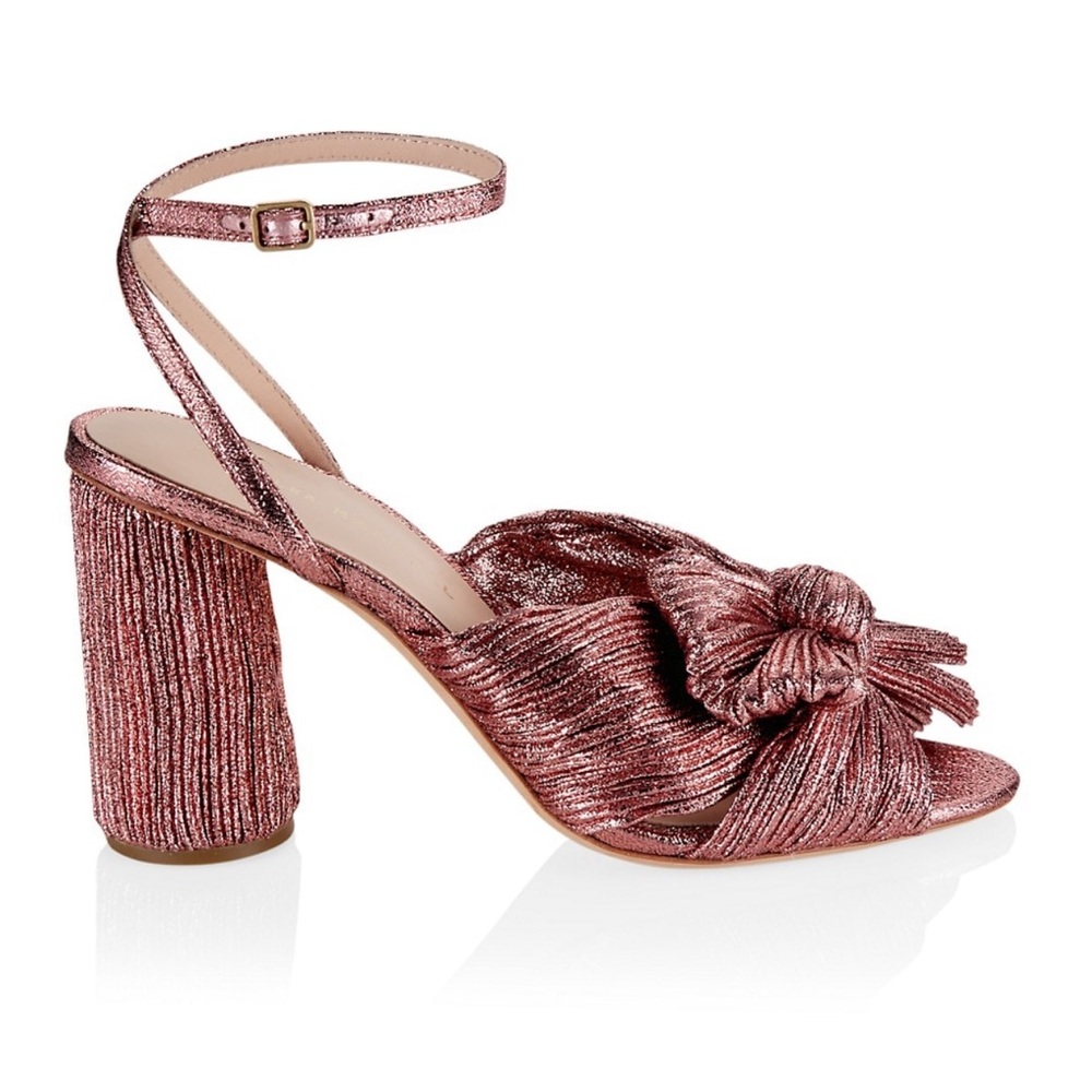 Loeffler Randall Camellia Knotted Metallic Sandals